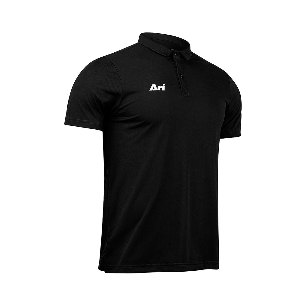 ARI CLASSIC BREATHABLE POLO - MIDNIGHT BLACK/WHITE
