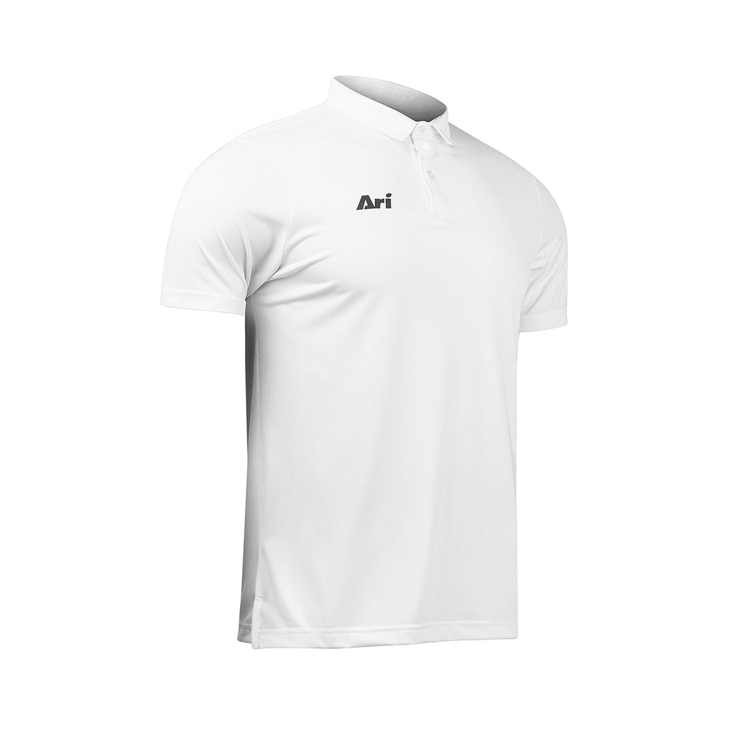 ARI CLASSIC BREATHABLE POLO - SALT WHITE/BLACK