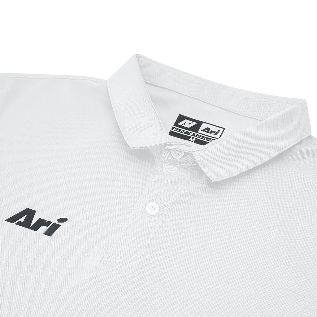 ARI CLASSIC BREATHABLE POLO - SALT WHITE/BLACK