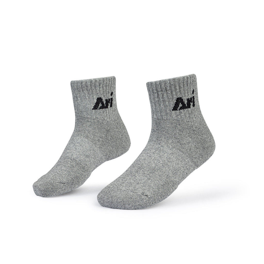 ARI DAILY KIDS QUARTER SOCKS - BLACK/GREY/WHITE