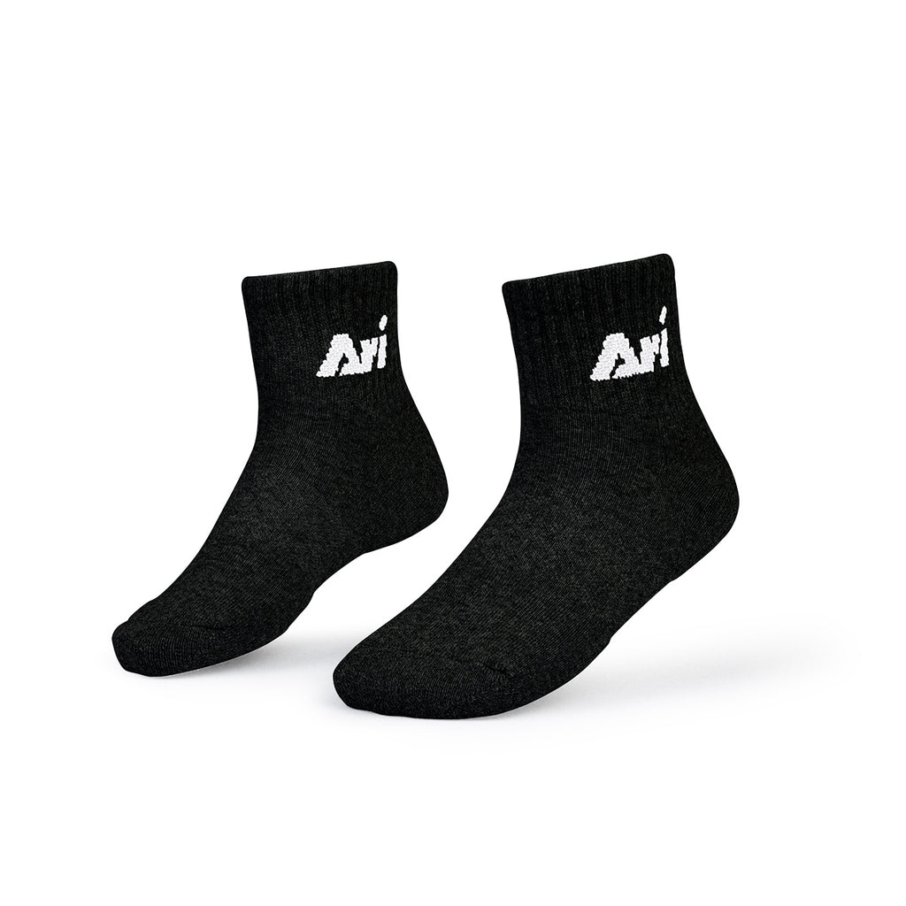 ARI DAILY KIDS QUARTER SOCKS - BLACK/GREY/WHITE