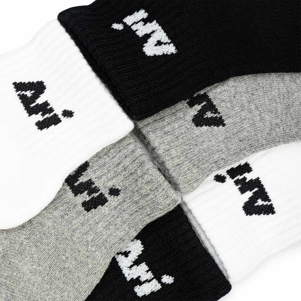 ARI DAILY KIDS QUARTER SOCKS - BLACK/GREY/WHITE