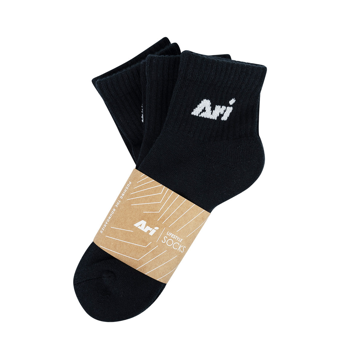 ARI DAILY QUARTER SOCKS - BLACK/BLACK/BLACK