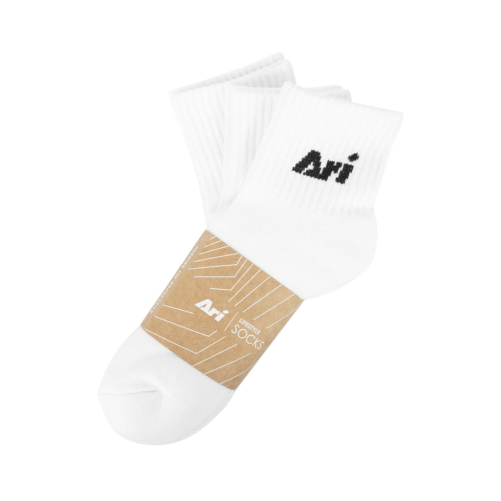 ARI DAILY QUARTER SOCKS - WHITE/WHITE/WHITE