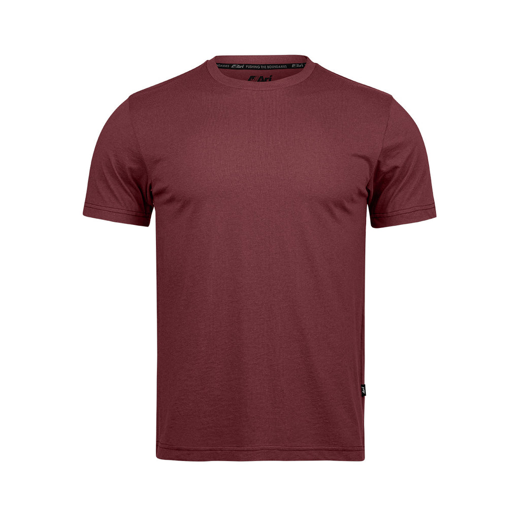 ARI EASY LIFESTYLE TEE - MAROON/MAROON/BLACK