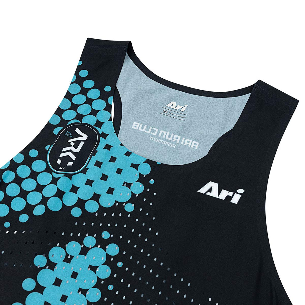 Ari Elite Arc Ultralight Running Tank Black Blue Silver