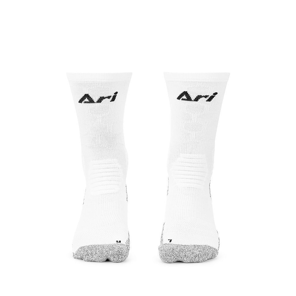 ARI ELITE FOOTBALL CREW SOCKS - WHITE/GREY