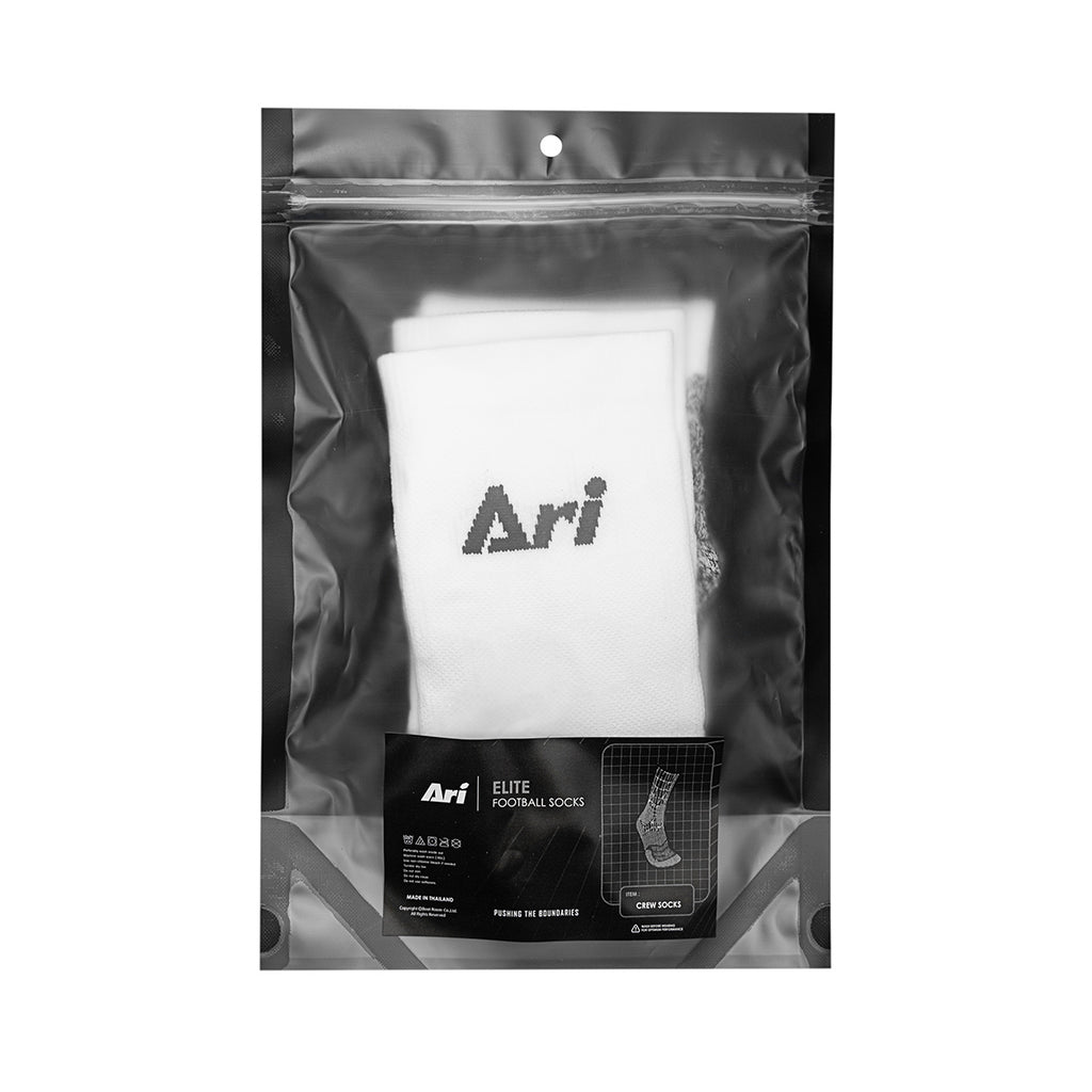 ARI ELITE FOOTBALL CREW SOCKS - WHITE/GREY