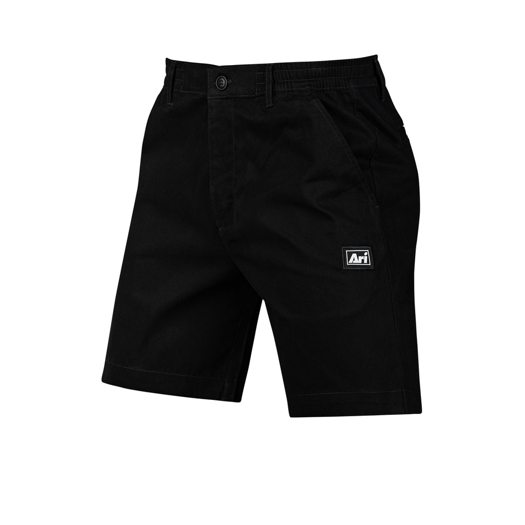 ARI ESSENTIAL CHINO SHORTS - BLACK/BLACK/WHITE