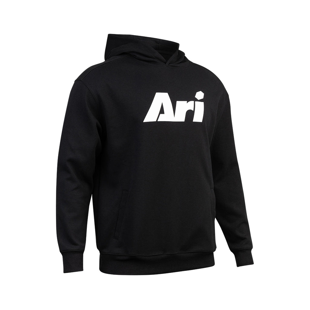 ARI ESSENTIAL HOODIE - BLACK/WHITE/BLACK