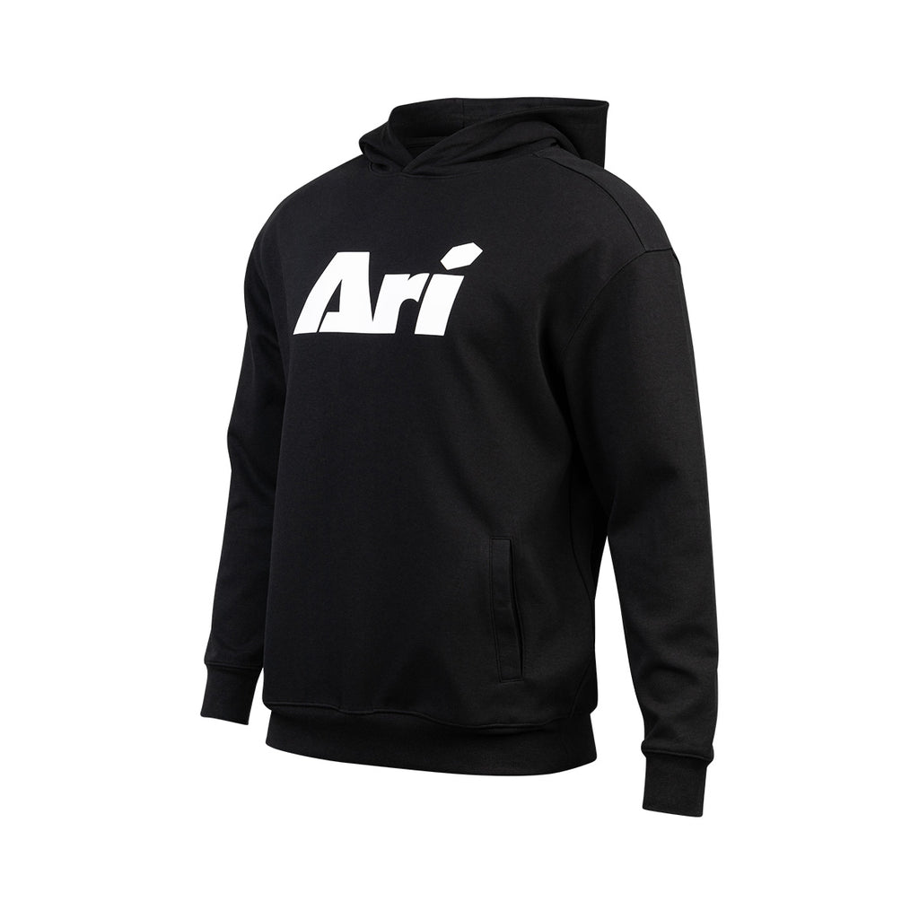 ARI ESSENTIAL HOODIE - BLACK/WHITE/BLACK