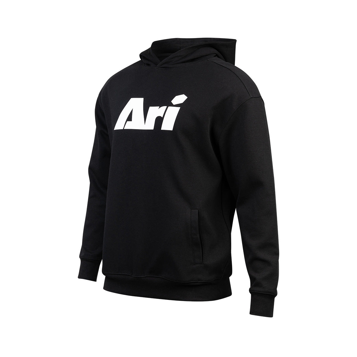 ARI ESSENTIAL HOODIE - BLACK/WHITE/BLACK