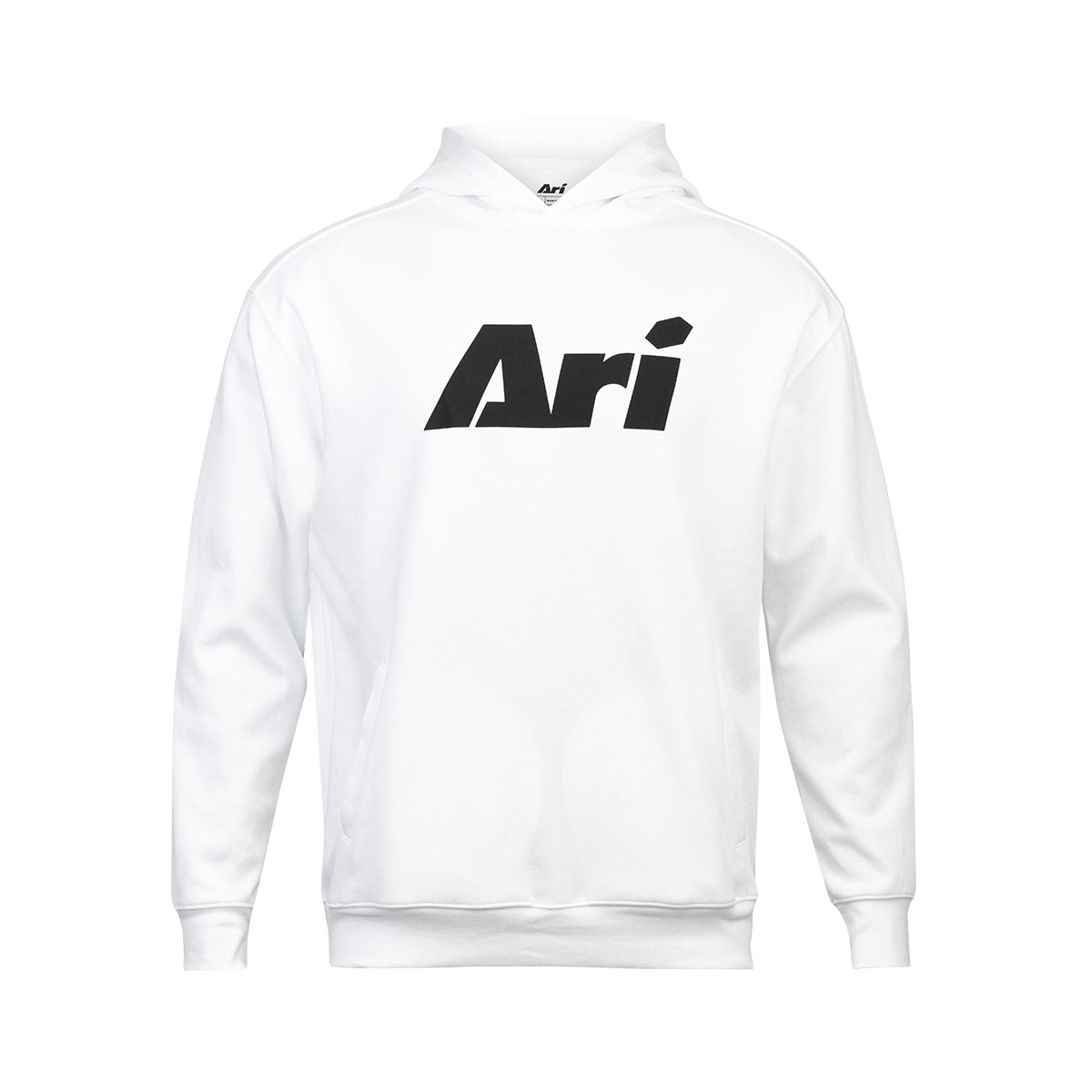 ARI ESSENTIAL HOODIE - WHITE/BLACK/WHITE