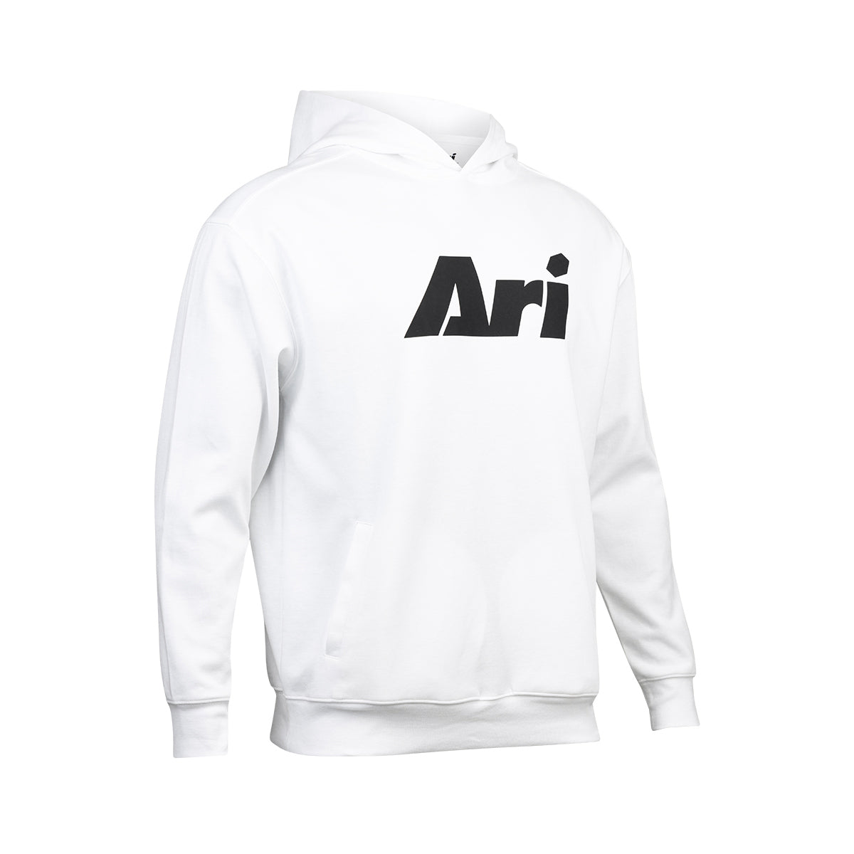 ARI ESSENTIAL HOODIE - WHITE/BLACK/WHITE