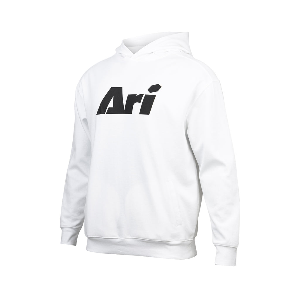 ARI ESSENTIAL HOODIE - WHITE/BLACK/WHITE