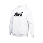 ARI ESSENTIAL HOODIE - WHITE/BLACK/WHITE