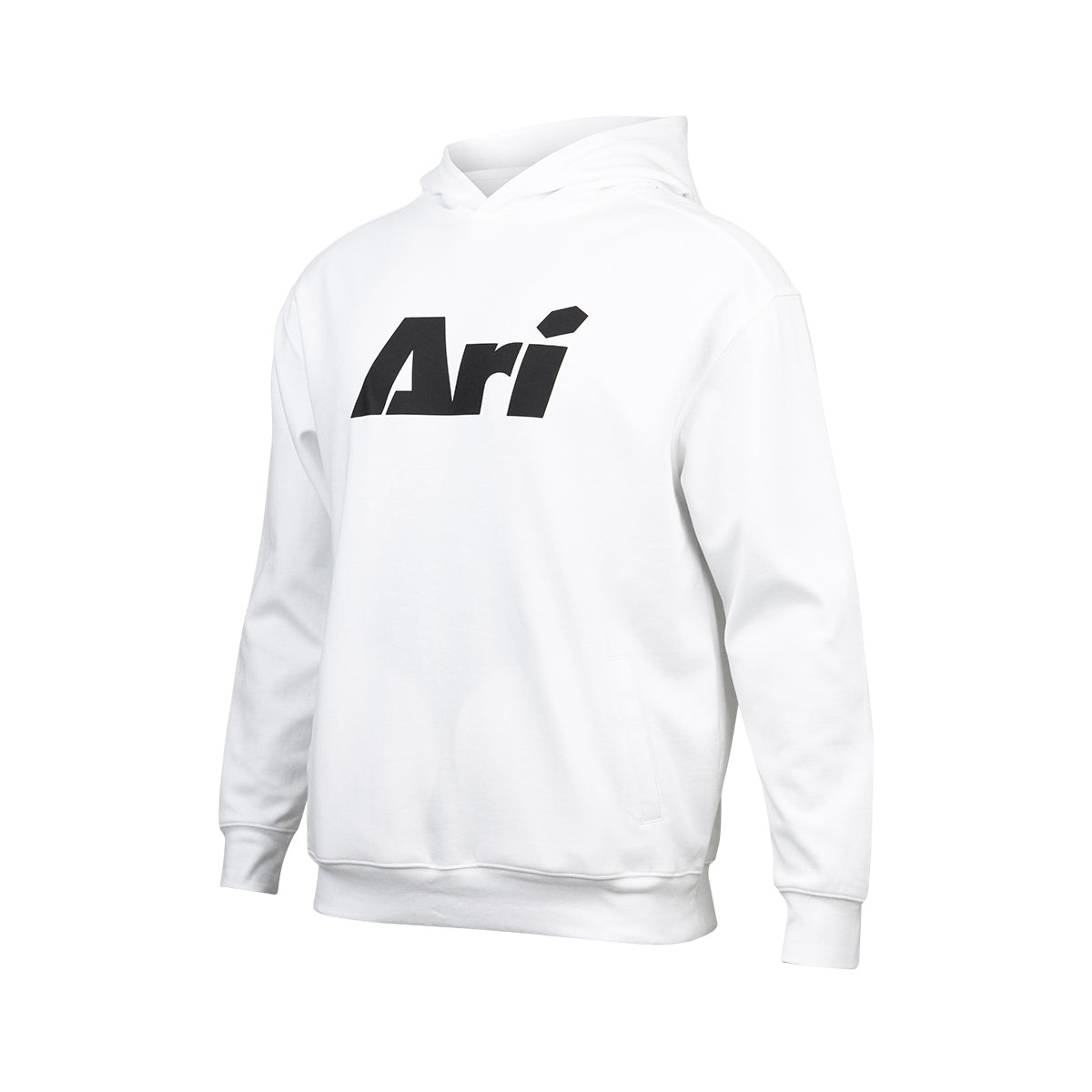 ARI ESSENTIAL HOODIE - WHITE/BLACK/WHITE