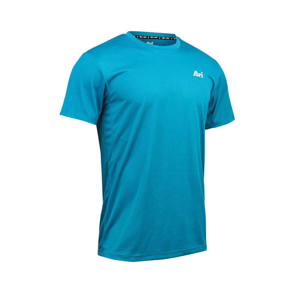 Ari Essential Neat Running Tee Blue White Blue