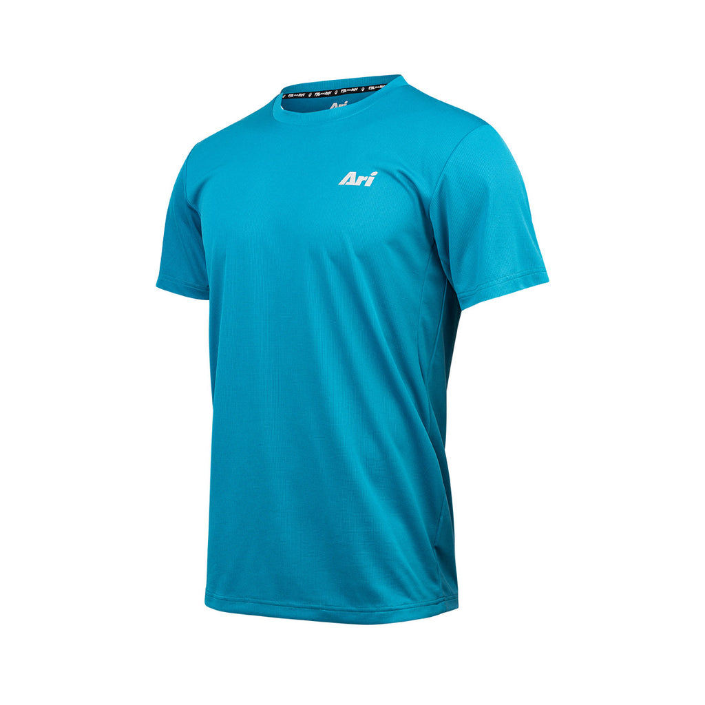 Ari Essential Neat Running Tee Blue White Blue