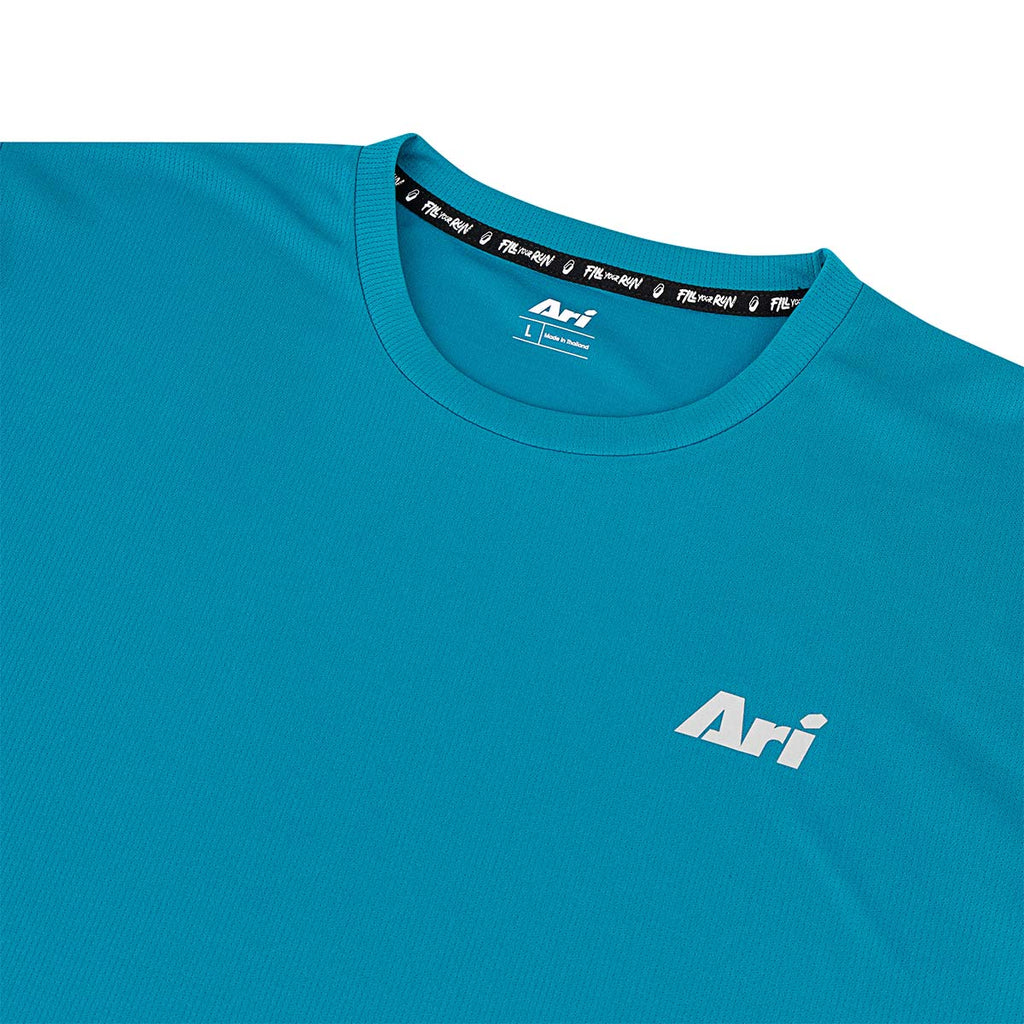 Ari Essential Neat Women Running Tee Blue White Blue