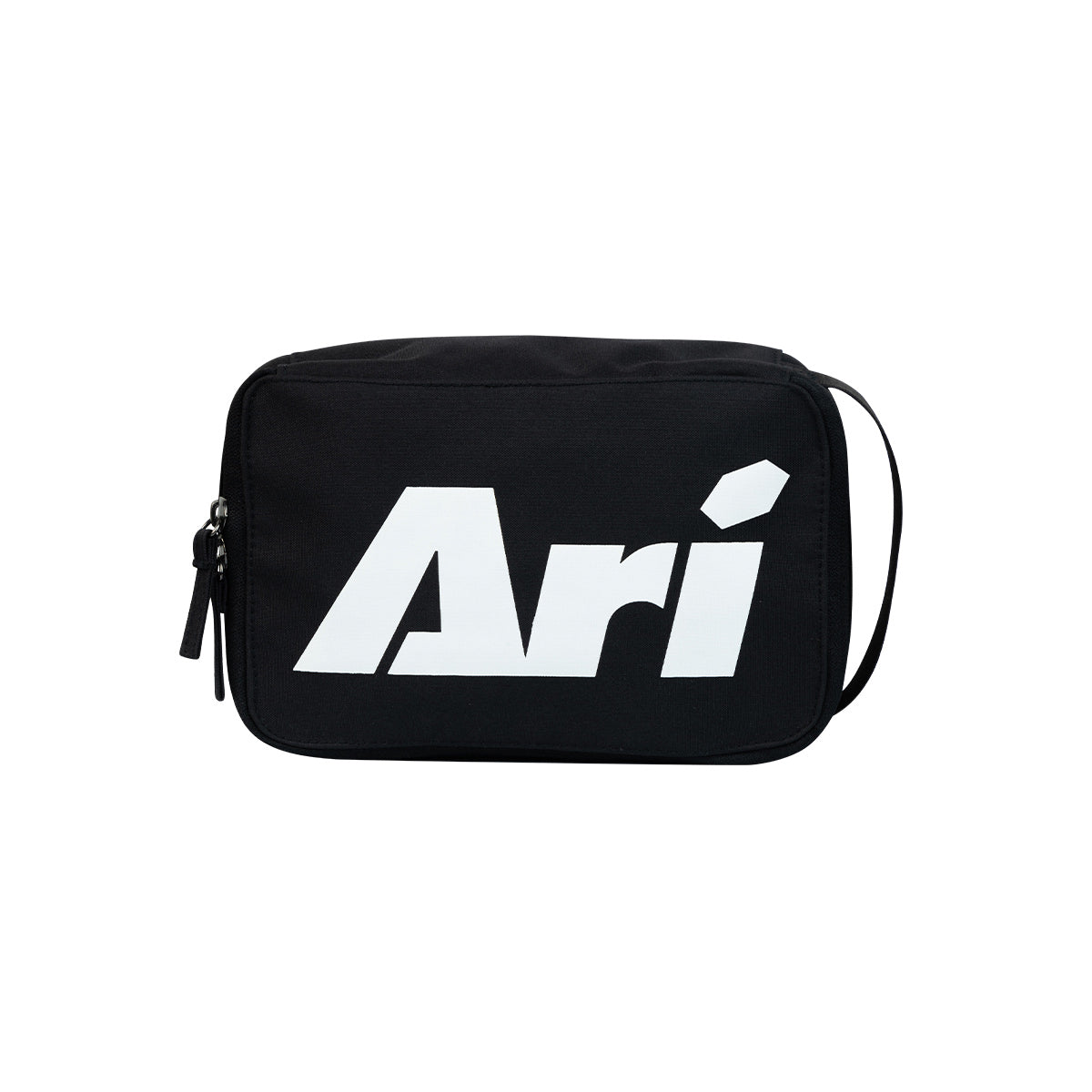 Ari Tenzer ARI ESSENTIAL TOILETRY BAG - BLACK/BLACK/WHITE – Ari Online Store