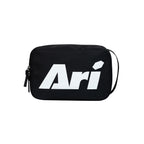 ARI ESSENTIAL TOILETRY BAG - BLACK/BLACK/WHITE
