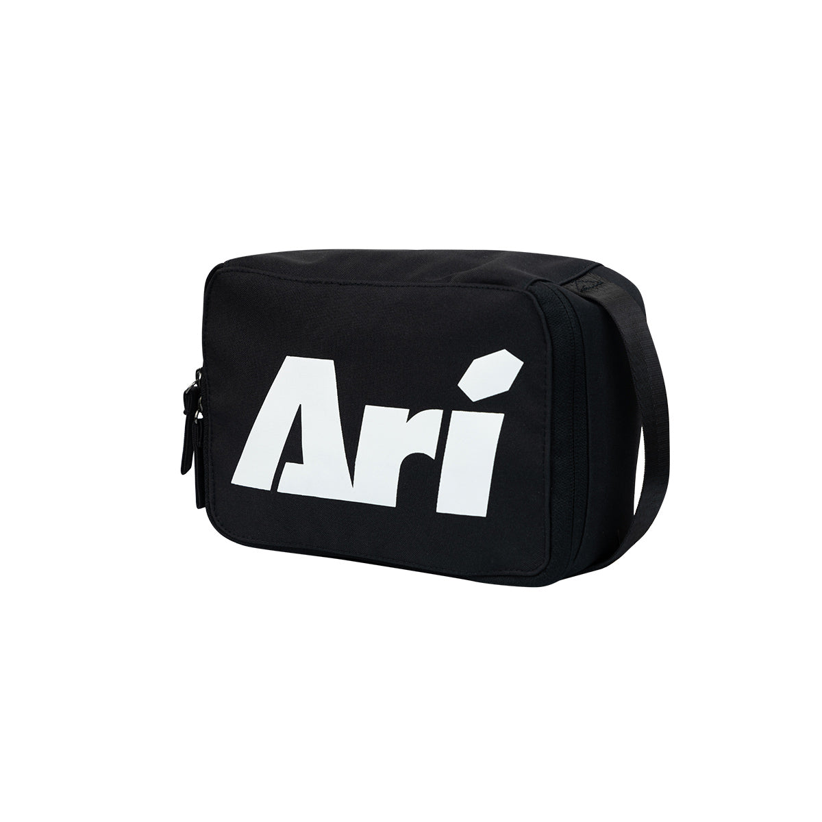 ARI ESSENTIAL TOILETRY BAG - BLACK/BLACK/WHITE