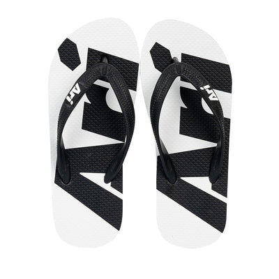 ARI FLIP FLOP SANDALS - WHITE/WHITE/BLACK