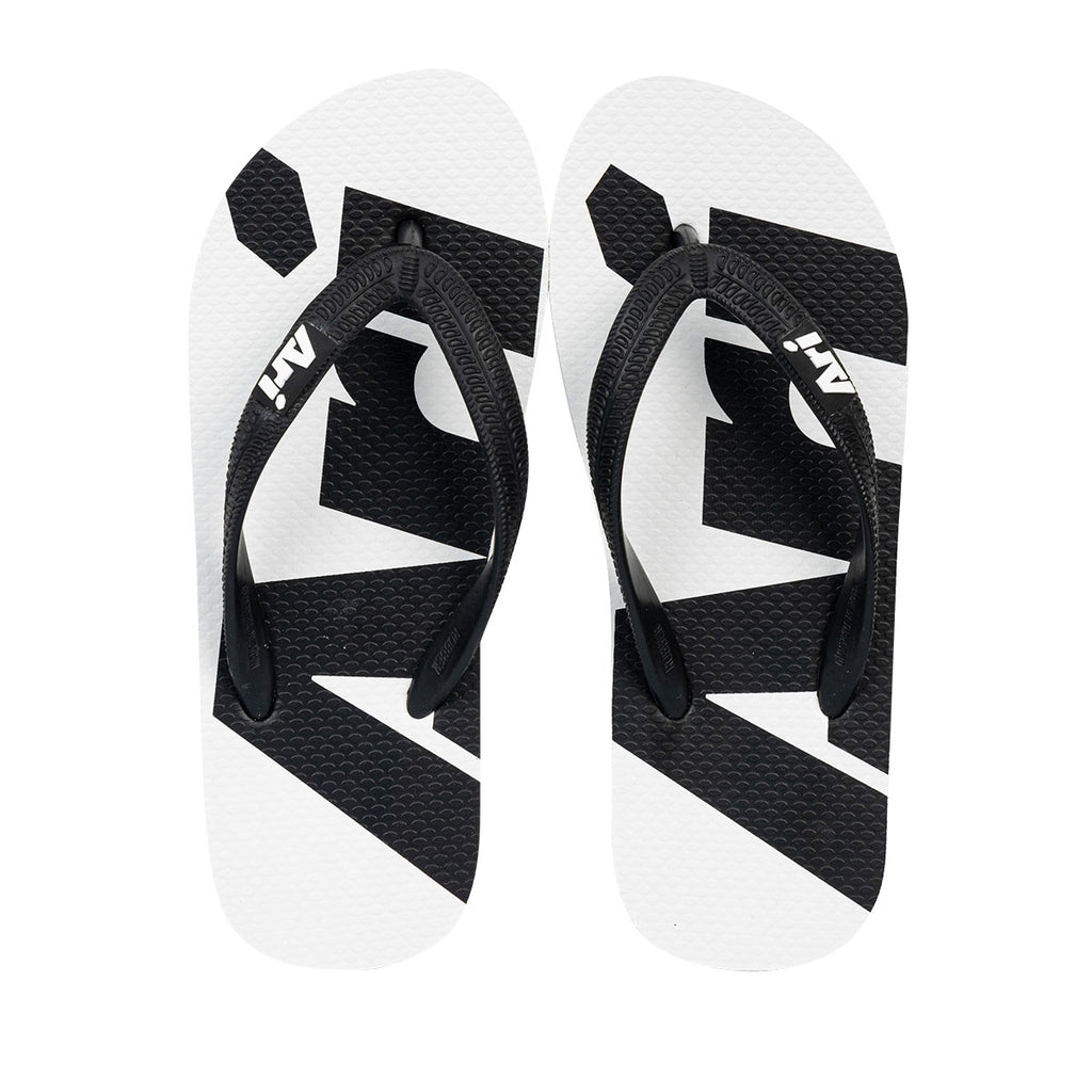 ARI FLIP FLOP SANDALS - WHITE/WHITE/BLACK