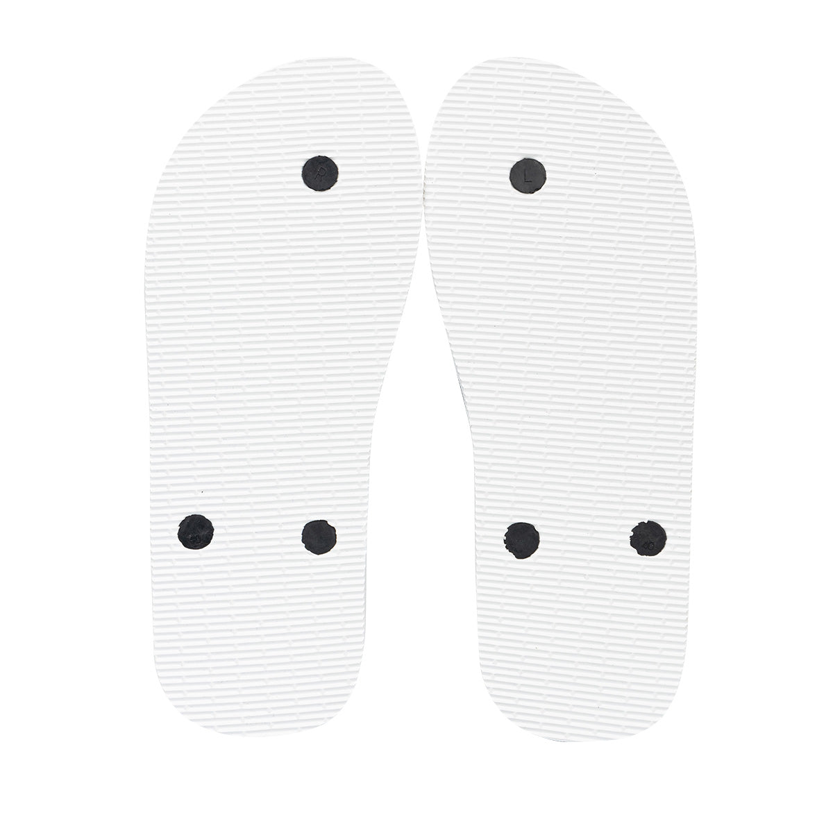 ARI FLIP FLOP SANDALS - WHITE/WHITE/BLACK