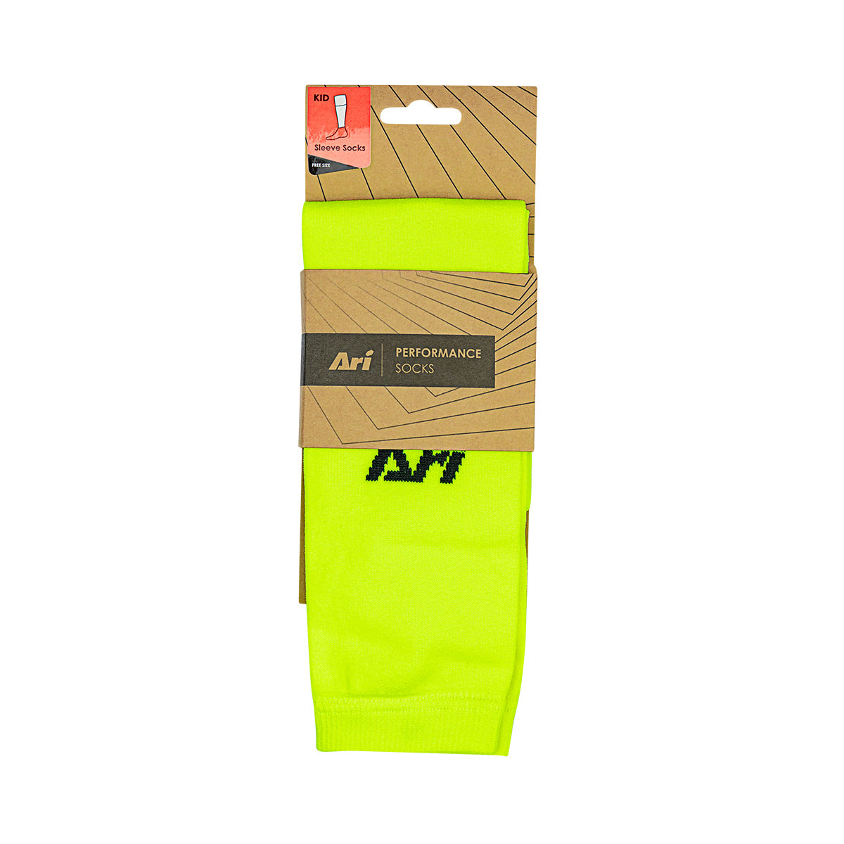 ARI FOOTBALL JUNIOR SLEEVE SOCKS - VOLT/BLACK