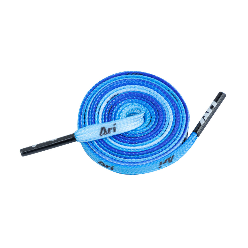 ARI GRADIENT SHOELACES - 5MM/105CM - BLUE/BLACK/BLACK