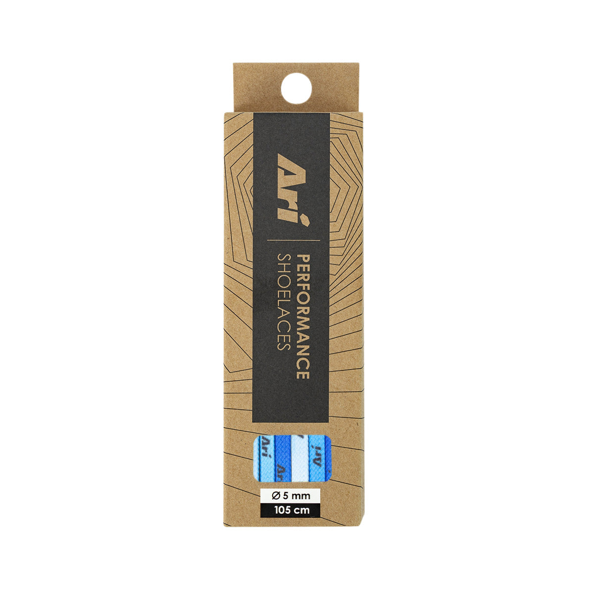 ARI GRADIENT SHOELACES - 5MM/105CM - BLUE/BLACK/BLACK