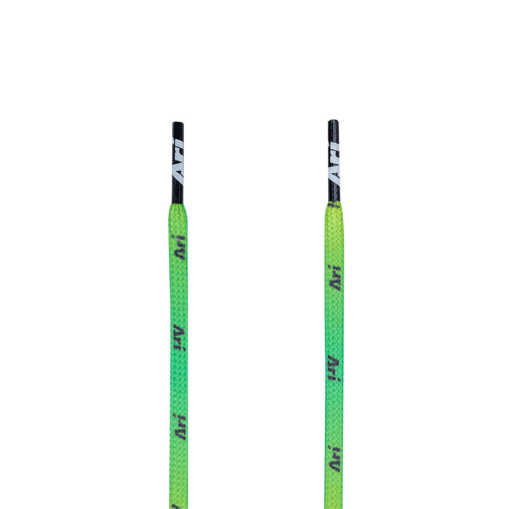 ARI GRADIENT SHOELACES - 5MM/105CM - GREEN/BLACK/BLACK