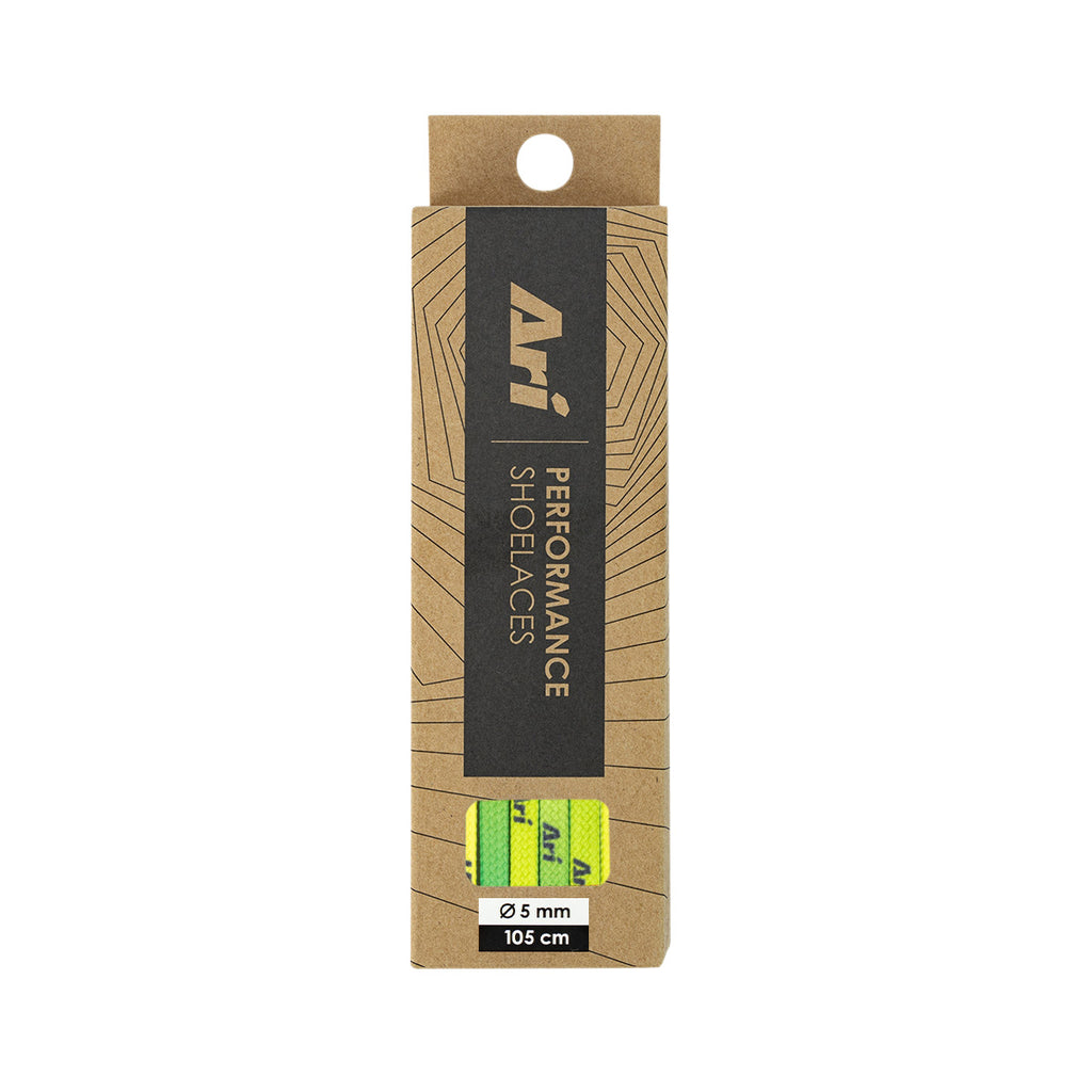 ARI GRADIENT SHOELACES - 5MM/105CM - GREEN/BLACK/BLACK