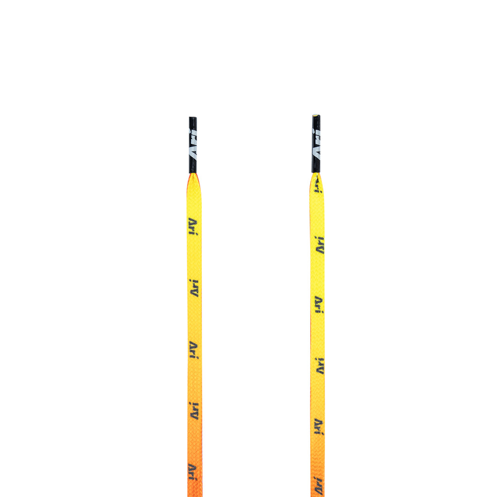 ARI GRADIENT SHOELACES - 5MM/105CM - ORANGE/BLACK/BLACK
