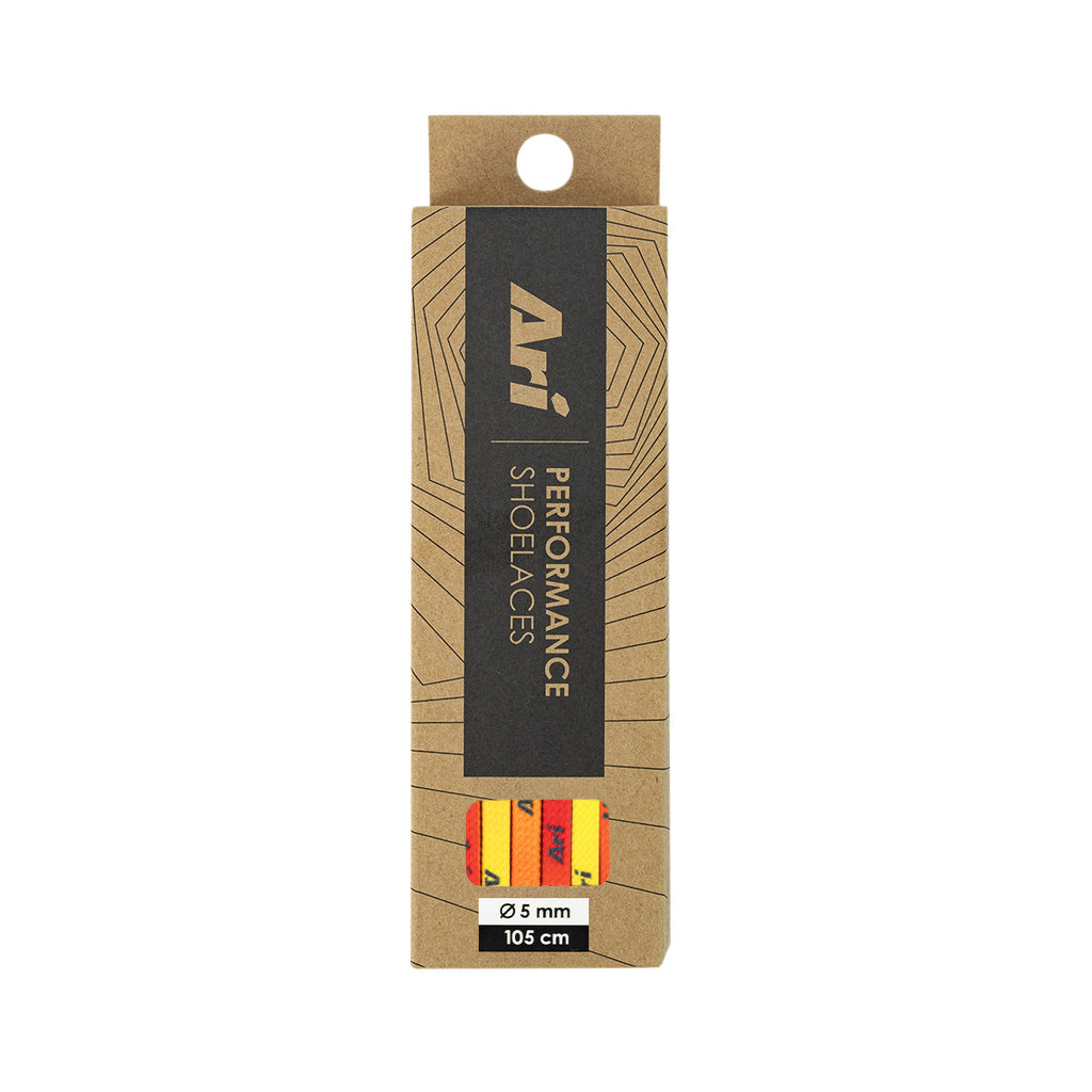 ARI GRADIENT SHOELACES - 5MM/105CM - ORANGE/BLACK/BLACK