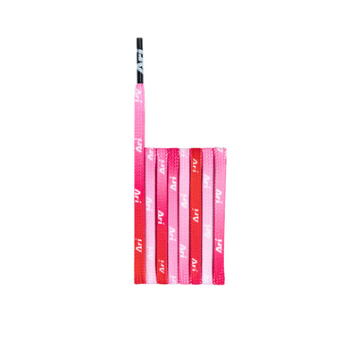 ARI GRADIENT SHOELACES - 5MM/105CM - RED/WHITE/BLACK