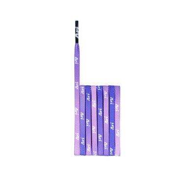 ARI GRADIENT SHOELACES - 5MM/115CM - VIOLET/WHITE/BLACK