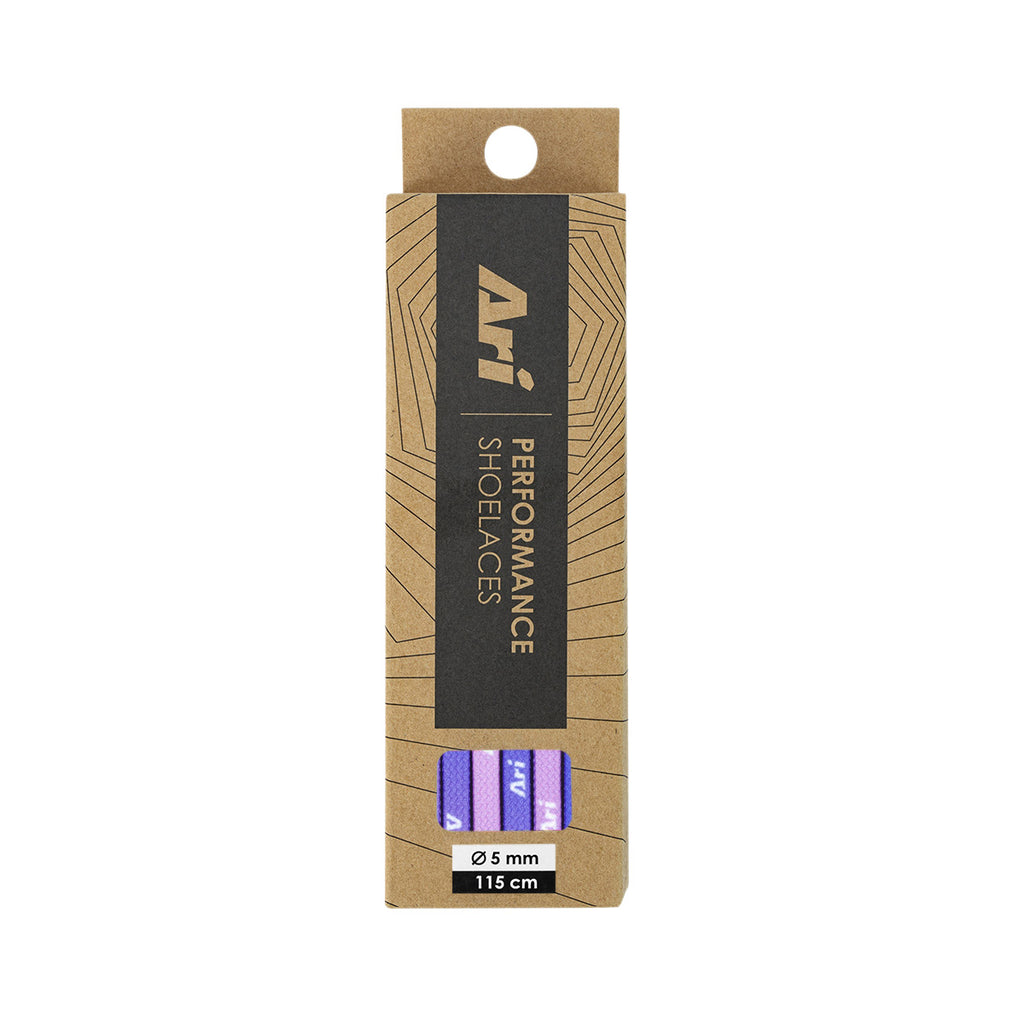 ARI GRADIENT SHOELACES - 5MM/115CM - VIOLET/WHITE/BLACK