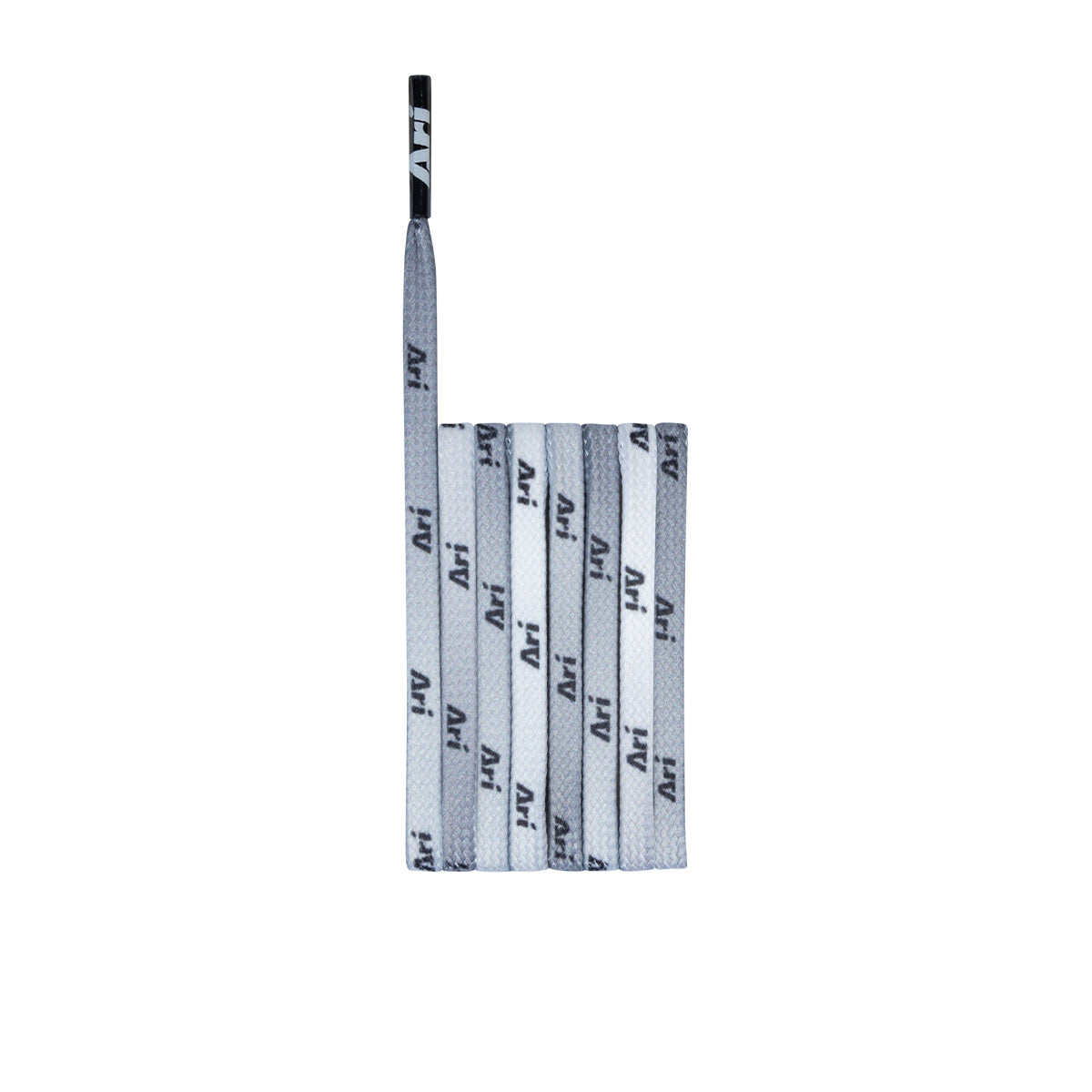 ARI GRADIENT SHOELACES - 5MM/105CM - WHITE/BLACK/BLACK