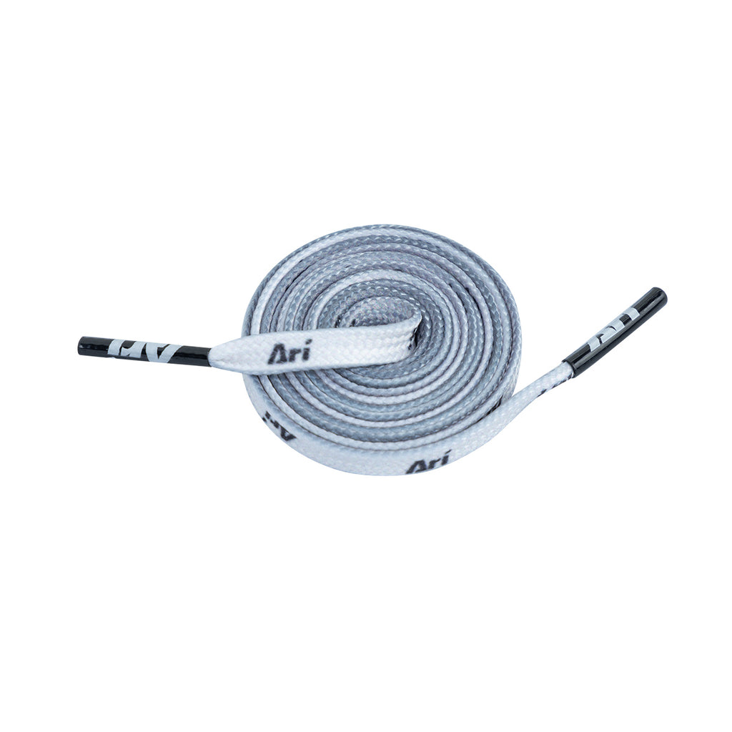 ARI GRADIENT SHOELACES - 5MM/105CM - WHITE/BLACK/BLACK