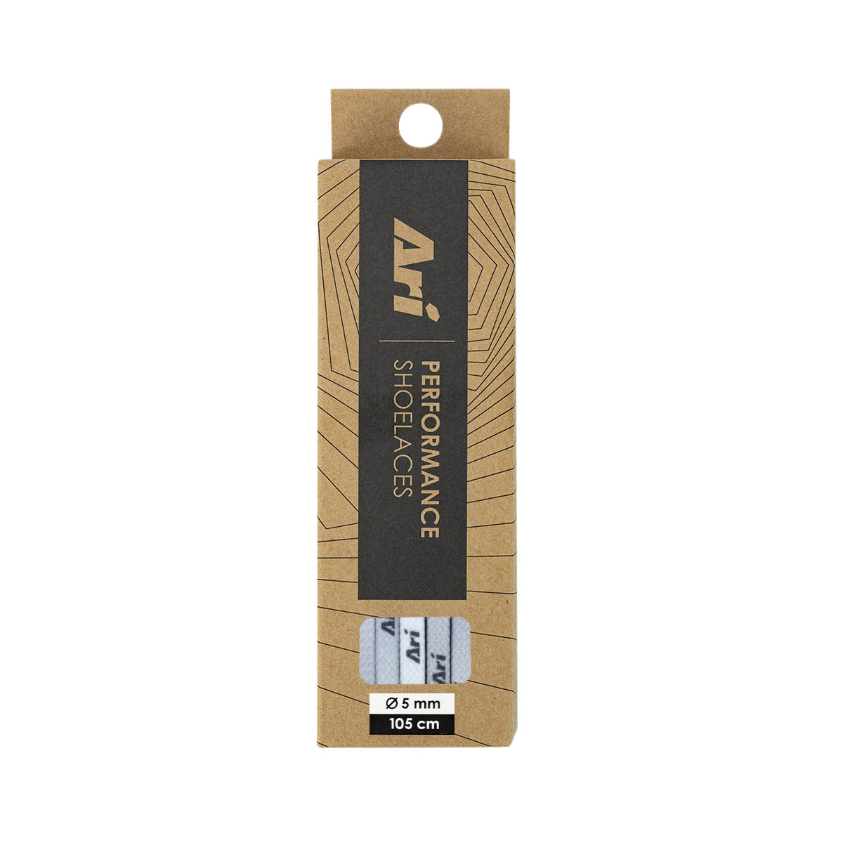 ARI GRADIENT SHOELACES - 5MM/105CM - WHITE/BLACK/BLACK