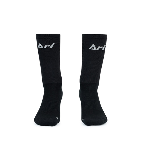 ARI HEX GRIP CREW SOCKS - BLACK/WHITE/BLACK