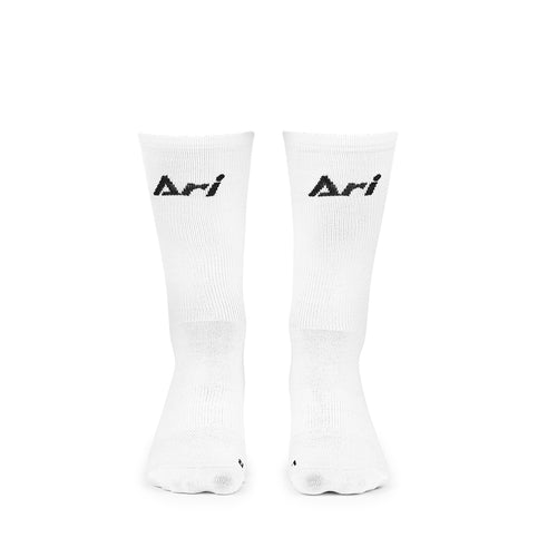 ARI HEX GRIP CREW SOCKS - WHITE/BLACK/WHITE