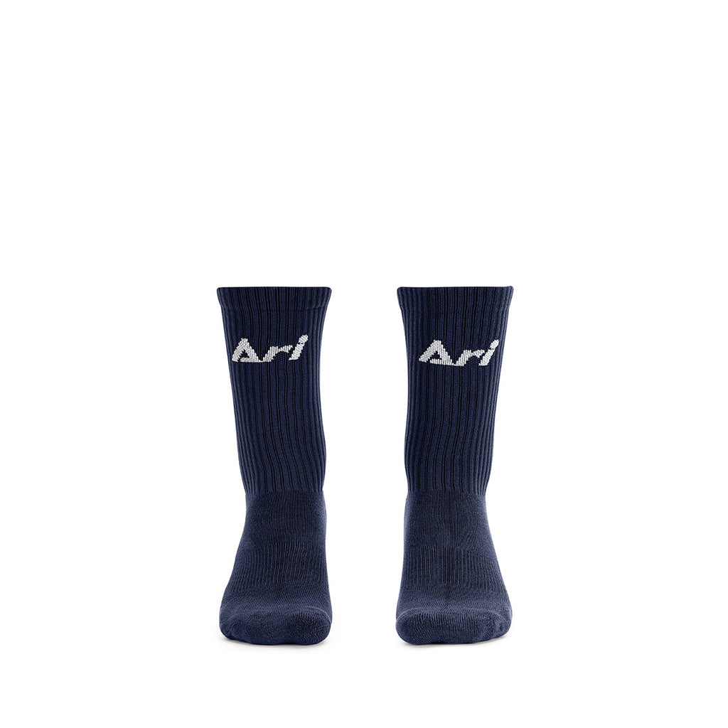 ARI JUNIOR CREW SOCKS - DARK NAVY/WHITE