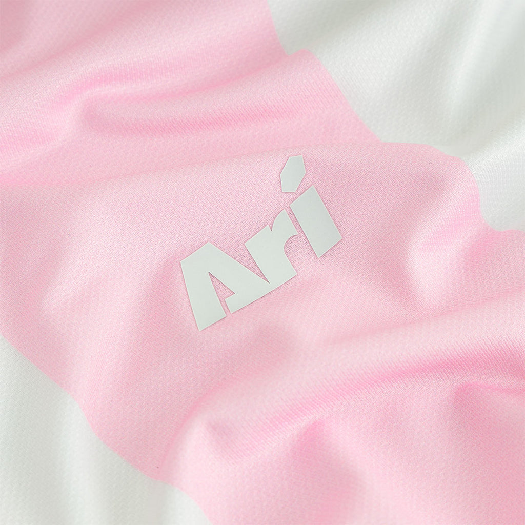 ARI KIDS ADEPT STRIPES TEAM JERSEY - PINK/WHITE/WHITE