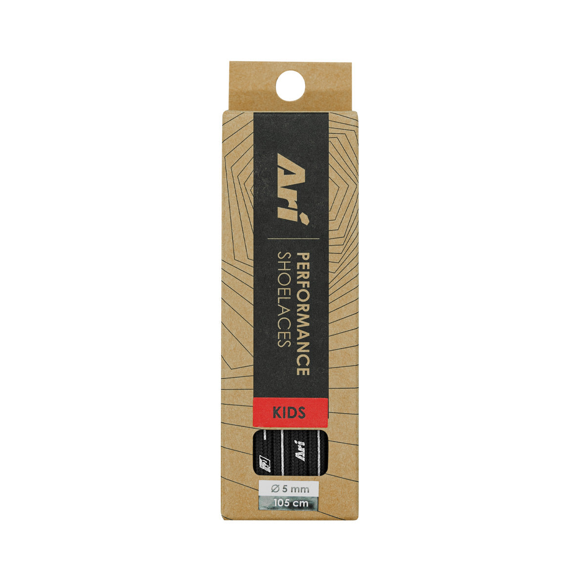 ARI KIDS COLORFUL SHOELACES - BLACK/BLACK/WHITE