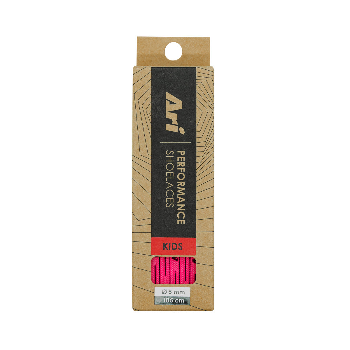 ARI KIDS COLORFUL SHOELACES - PINK/PINK/BLACK