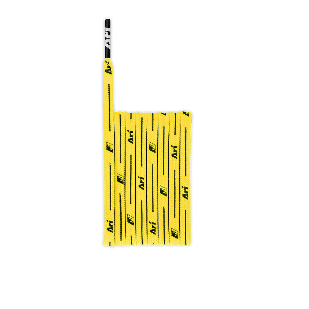 ARI KIDS COLORFUL SHOELACES - YELLOW/YELLOW/BLACK
